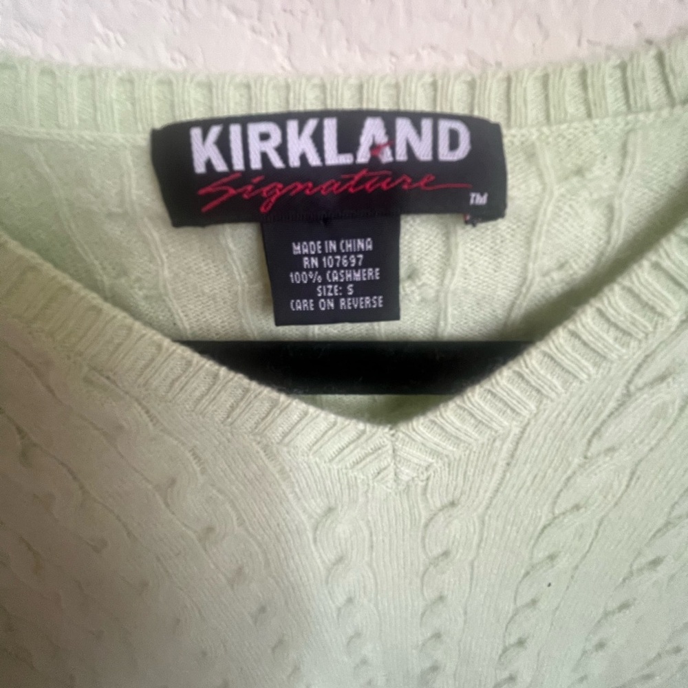 Green Sweater! Kirkland ( Costco Brand)